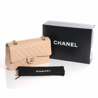 Chanel Caviar Quilted Medium Double Flap Beige 3 of 9