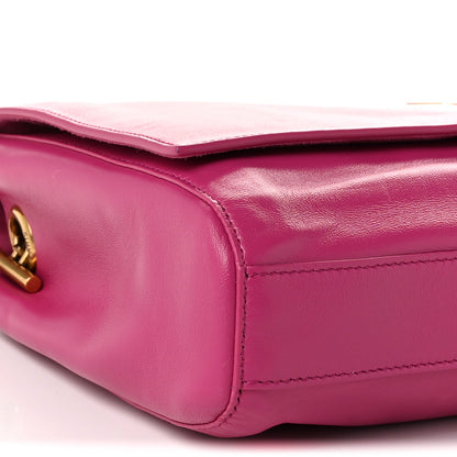 Saint Laurent Smooth Calfskin Suede Medium Reversible Monogram Kate Satchel Rose Rubis 7 of 18