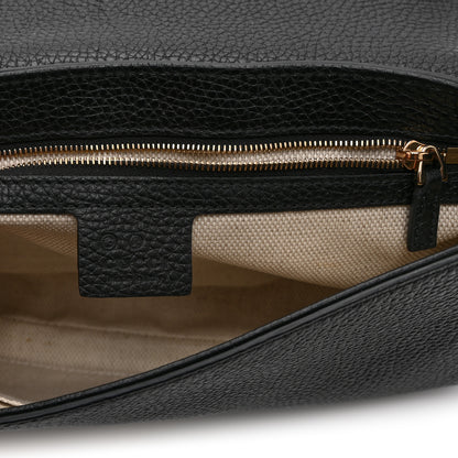 Gucci Pebbled Calfskin Medium Soho Flap Crossbody Black 6 of 11