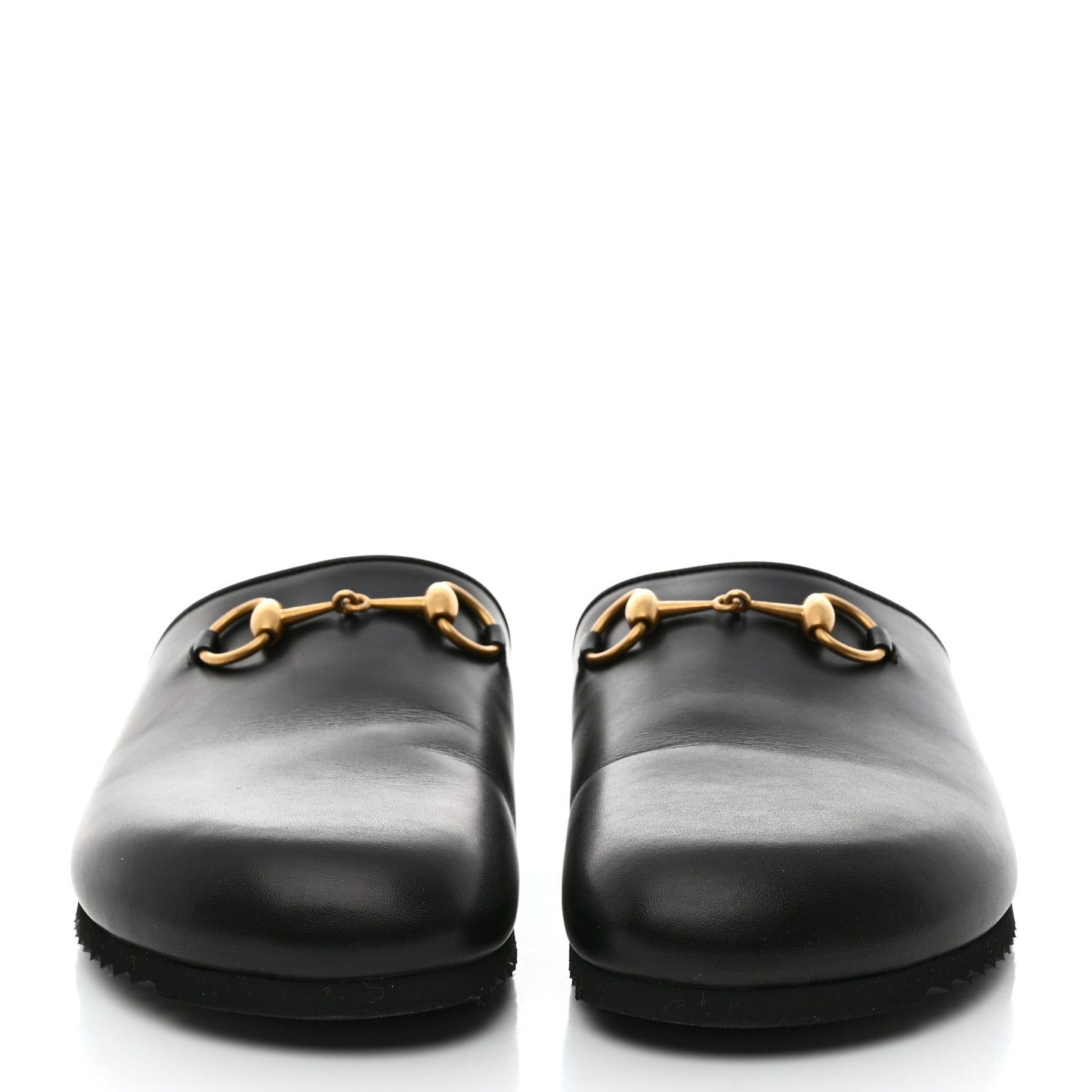 Jakarta Calfskin Womens Horsebit Slippers 40.5 Black