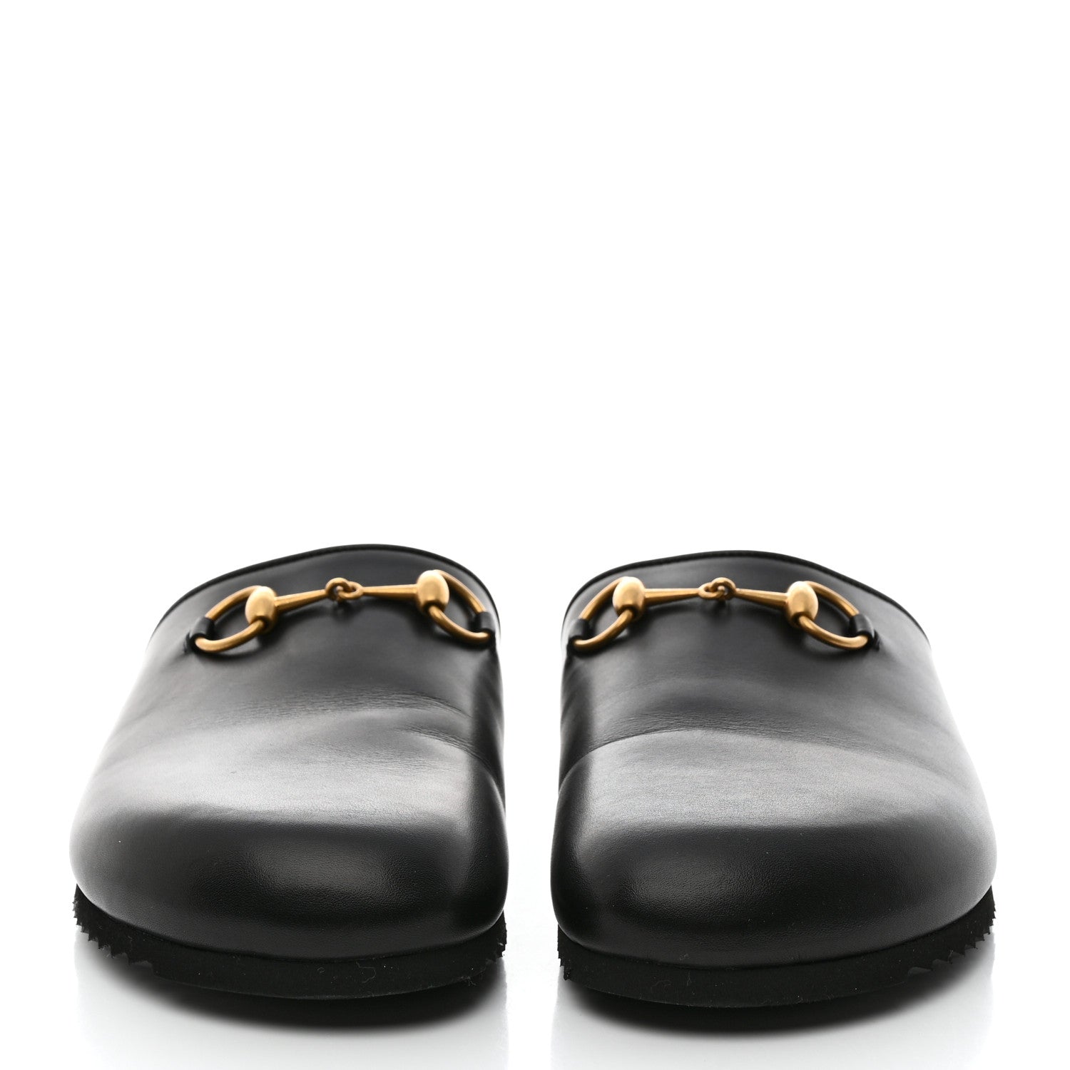 Gucci Jakarta Calfskin Womens Horsebit Slippers 40.5 Black 2 of 8