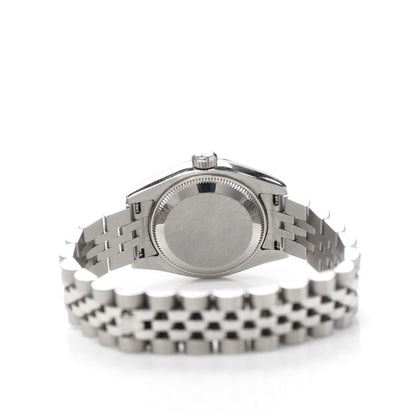 Rolex Stainless Steel 18K White Gold 26mm Oyster Perpetual Datejust Watch Blue Roman 179174 4 of 5