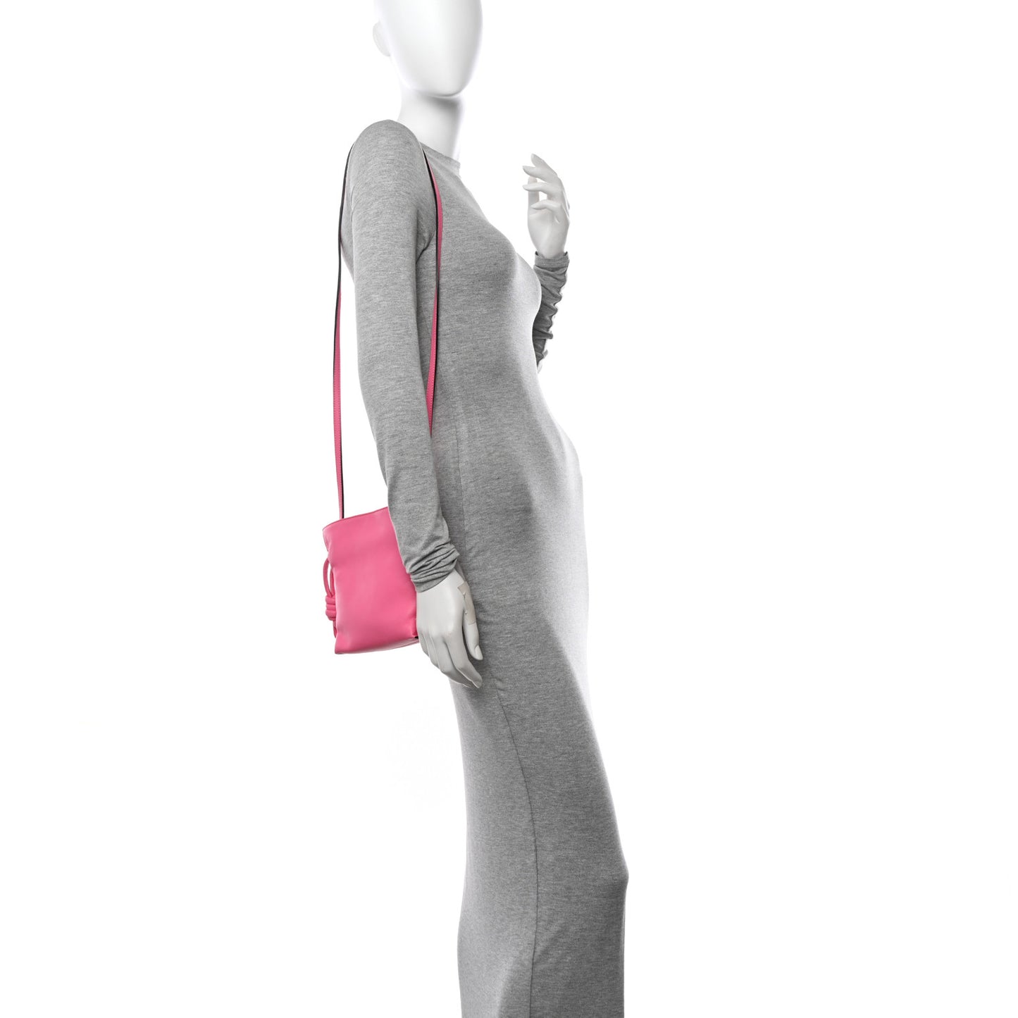 Nappa Mini Flamenco Knot Crossbody Bag Pink