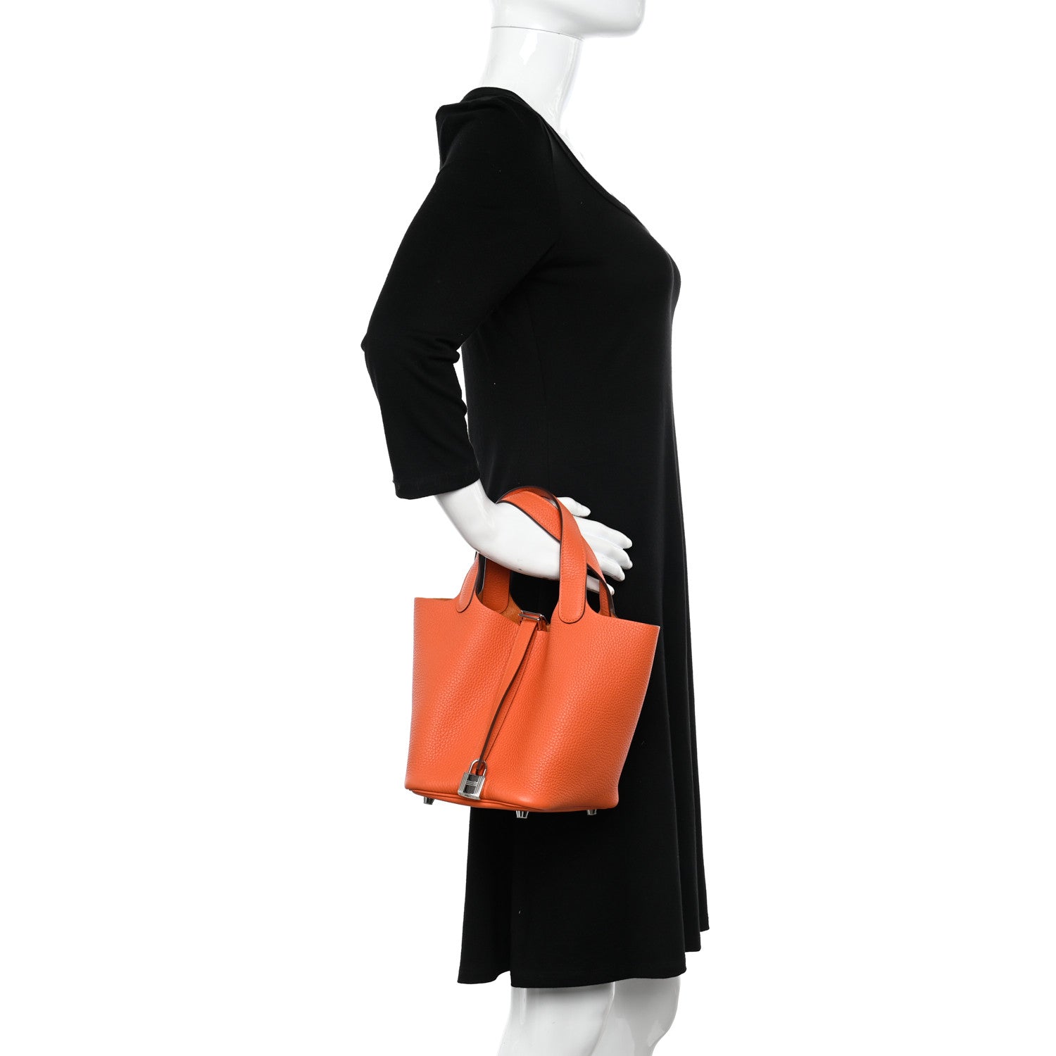 Hermes Taurillon Clemence Picotin Lock 18 PM Orange 2 of 11
