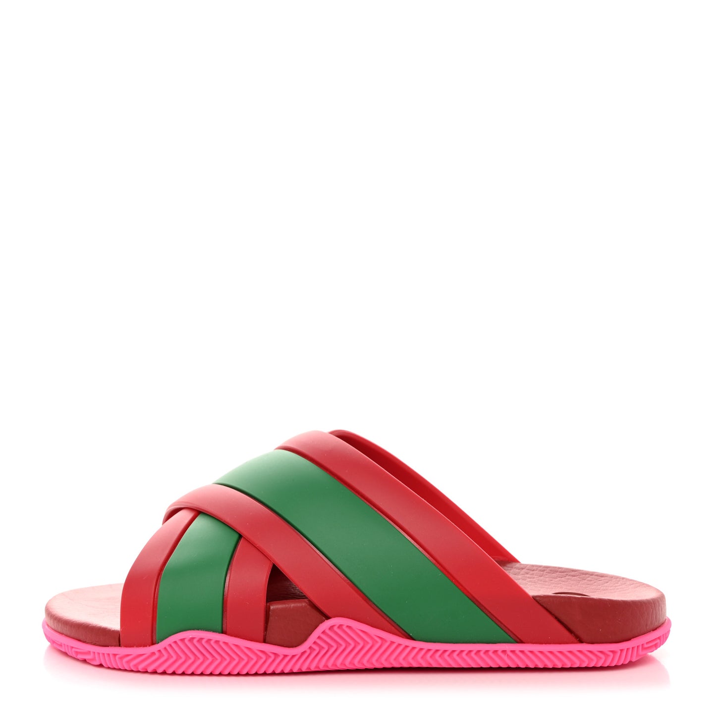 Rubber Web Womens Criss Cross Slide Sandals 39 Coral New Shamarock