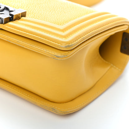 Chanel Galuchat Stingray Small Boy Flap Yellow 10 of 11