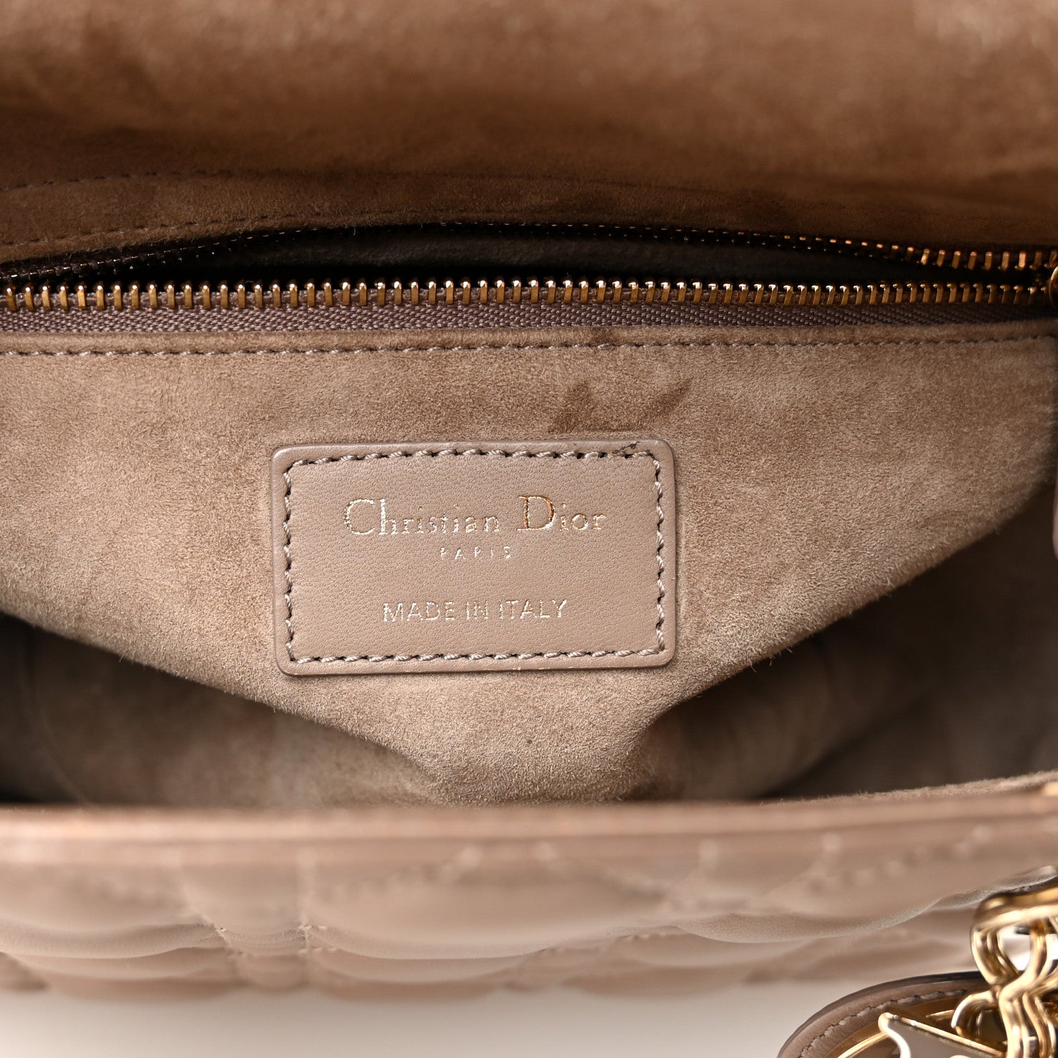 Christian Dior Lambskin Cannage Medium Lady Dior Warm Taupe 6 of 13