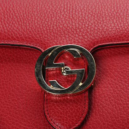 Gucci Dollar Calfskin Small Interlocking G Shoulder Bag Red 11 of 11
