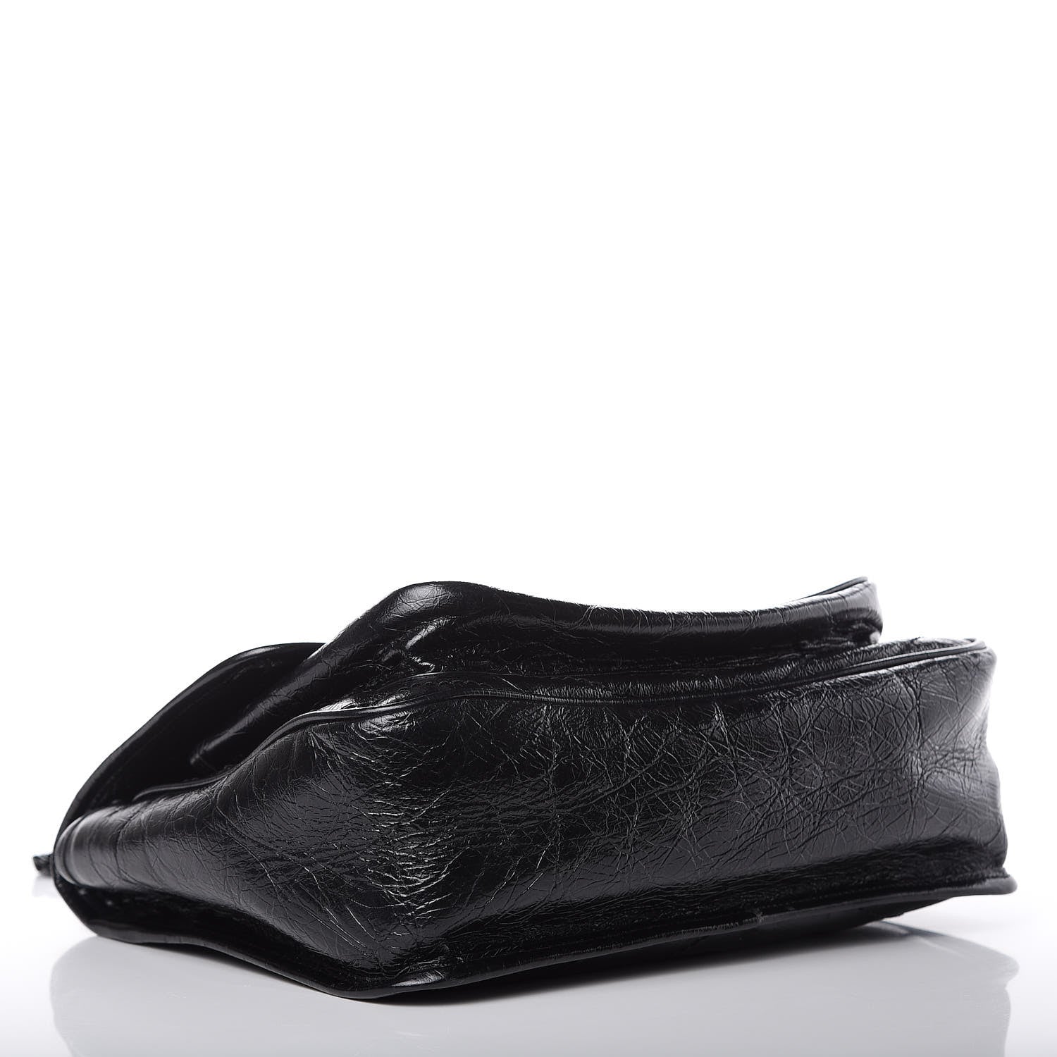 Saint Laurent Crinkled Calfskin Matelasse Monogram Medium Niki Chain Satchel Black 3 of 10