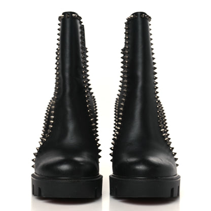 Christian Louboutin Nappa Out Line Spike Lug 100 Boots 37.5 Black 2 of 8