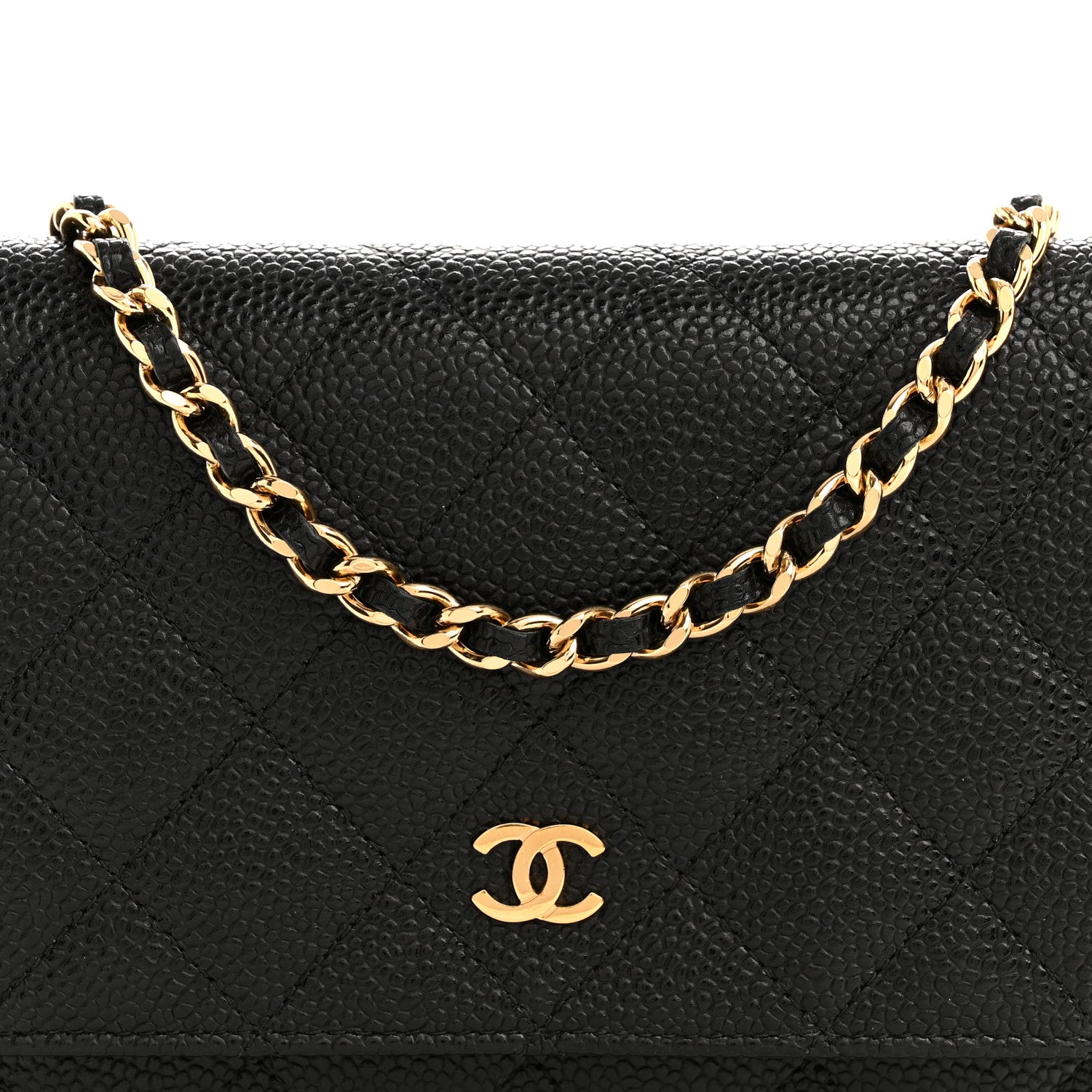 Chanel Caviar Quilted Wallet On Chain WOC Black 8 of 13
