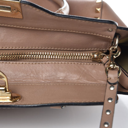 Valentino Garavani Vitello Rockstud Double Handle Tote Alpaca 16 of 18