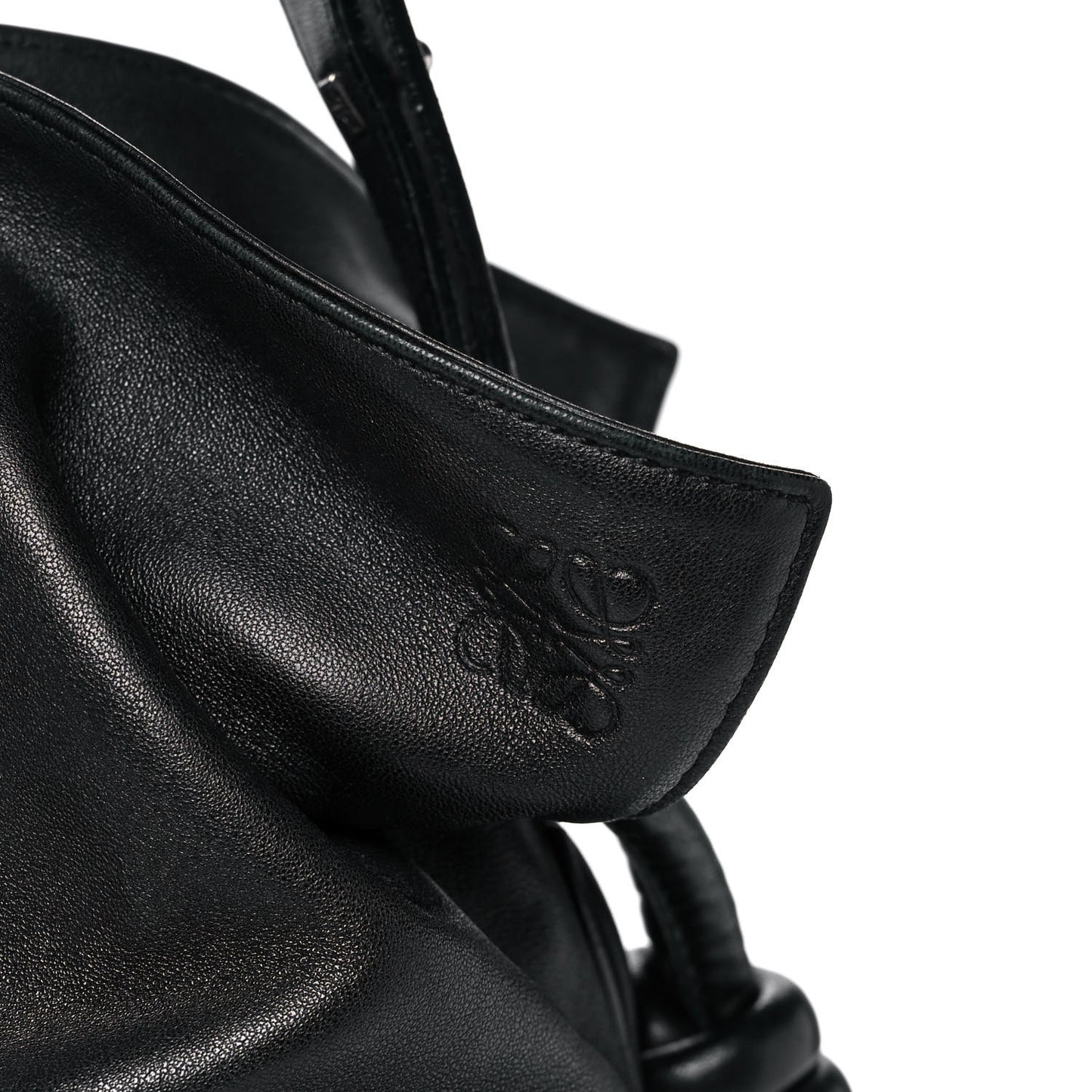 Calfskin Small Flamenco Knot Bag Black