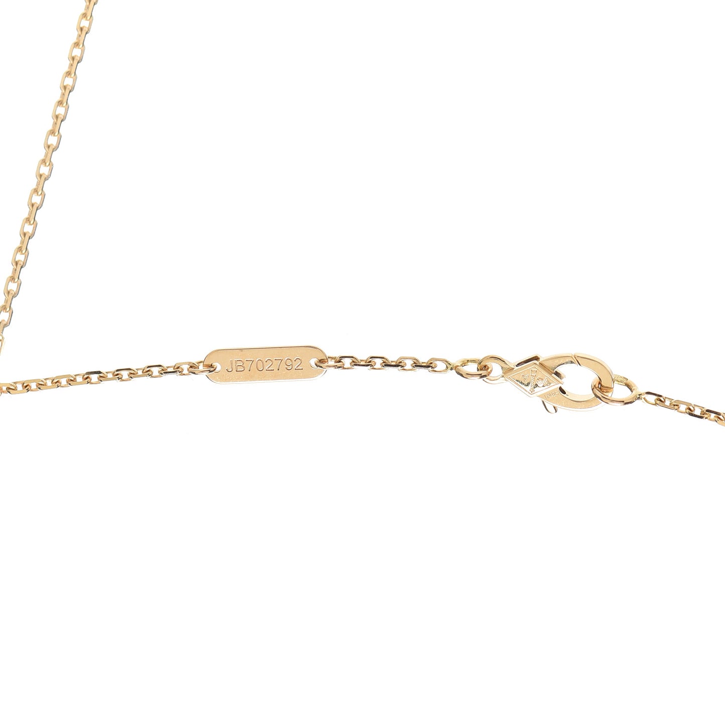 18K Yellow Gold Mother of Pearl Vintage Alhambra Pendant Necklace