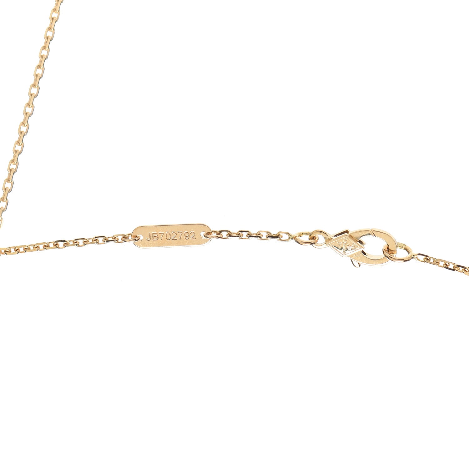 Van Cleef & Arpels 18K Yellow Gold Mother of Pearl Vintage Alhambra Pendant Necklace 6 of 6