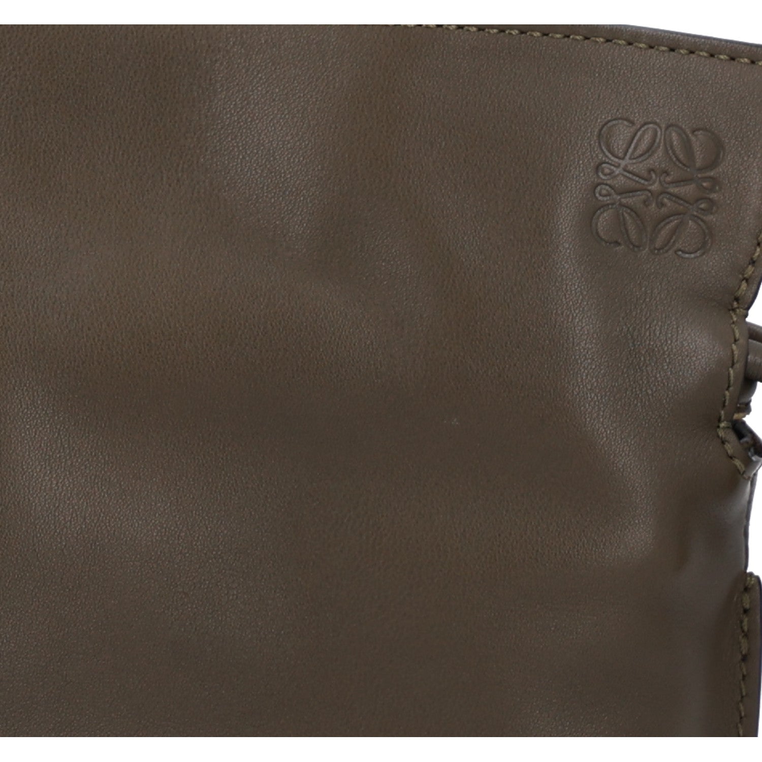 Loewe Calfskin Mini Flamenco Knot Clutch Dark Khaki 7 of 9