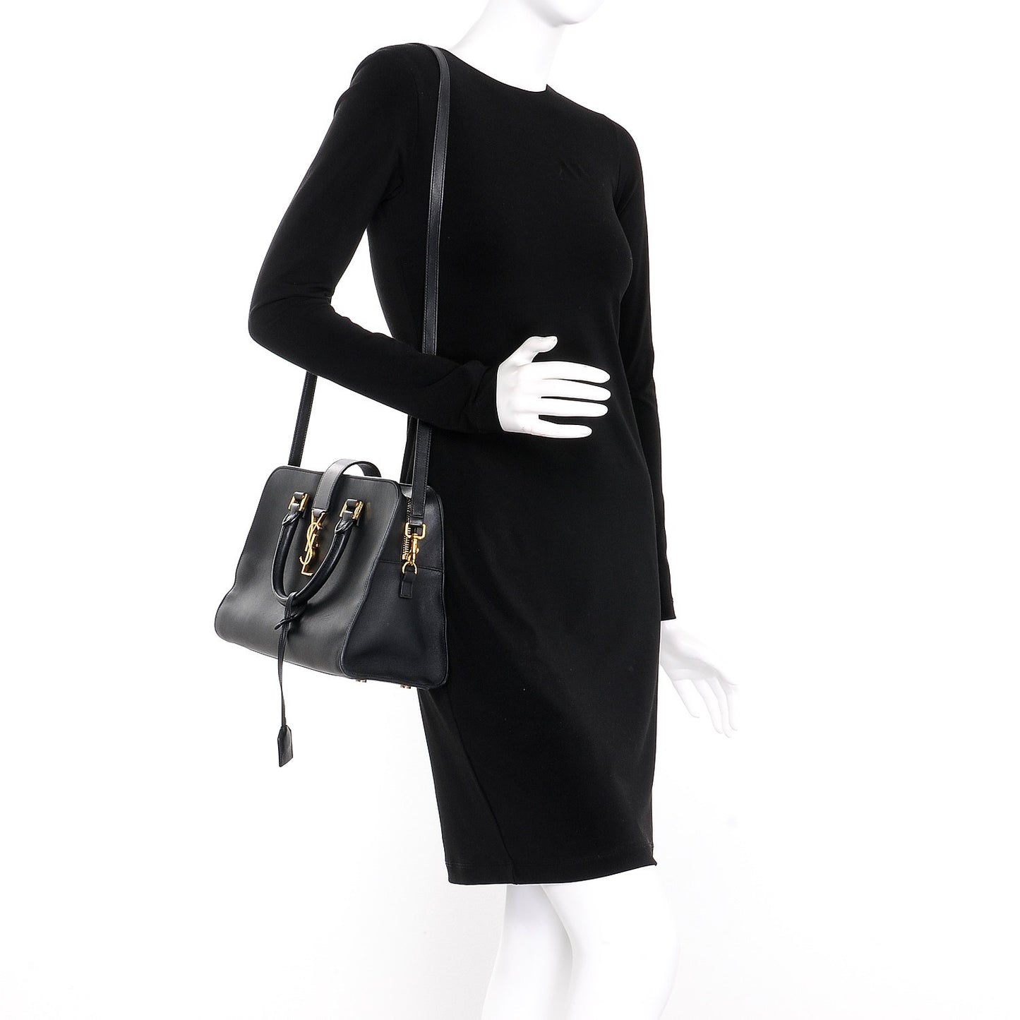 Calfskin Small Monogram Cabas Black
