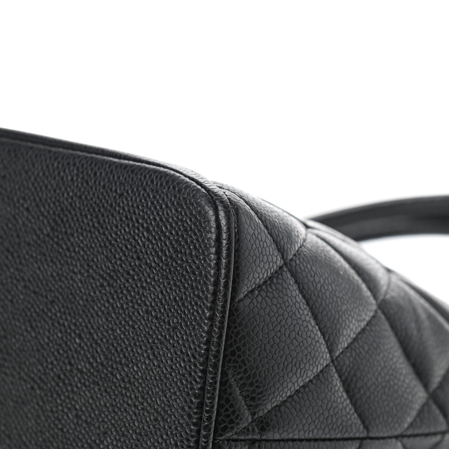 Caviar Quilted Medallion Tote Black