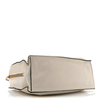 Prada Glace Calfskin Tote White 4 of 15