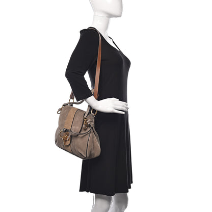 Chloe Suede Calfskin Small Lexa Shoulder Bag Motty Grey 1 of 12