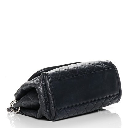 Chanel Caviar Quilted Timeless Accordion Flap Navy Blue 4 of 7