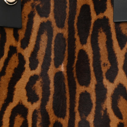Proenza Schouler Calf Hair Leopard Print North South Tote Chocolate Brown Black Camel 15 of 15