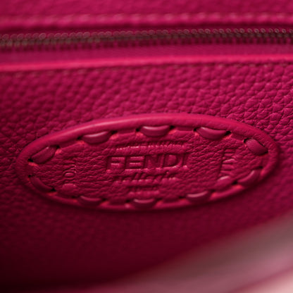 Fendi Vitello Granato Camoscio Selleria Macro Stitchings Mini Peekaboo Iconic Satchel Magenta 7 of 10
