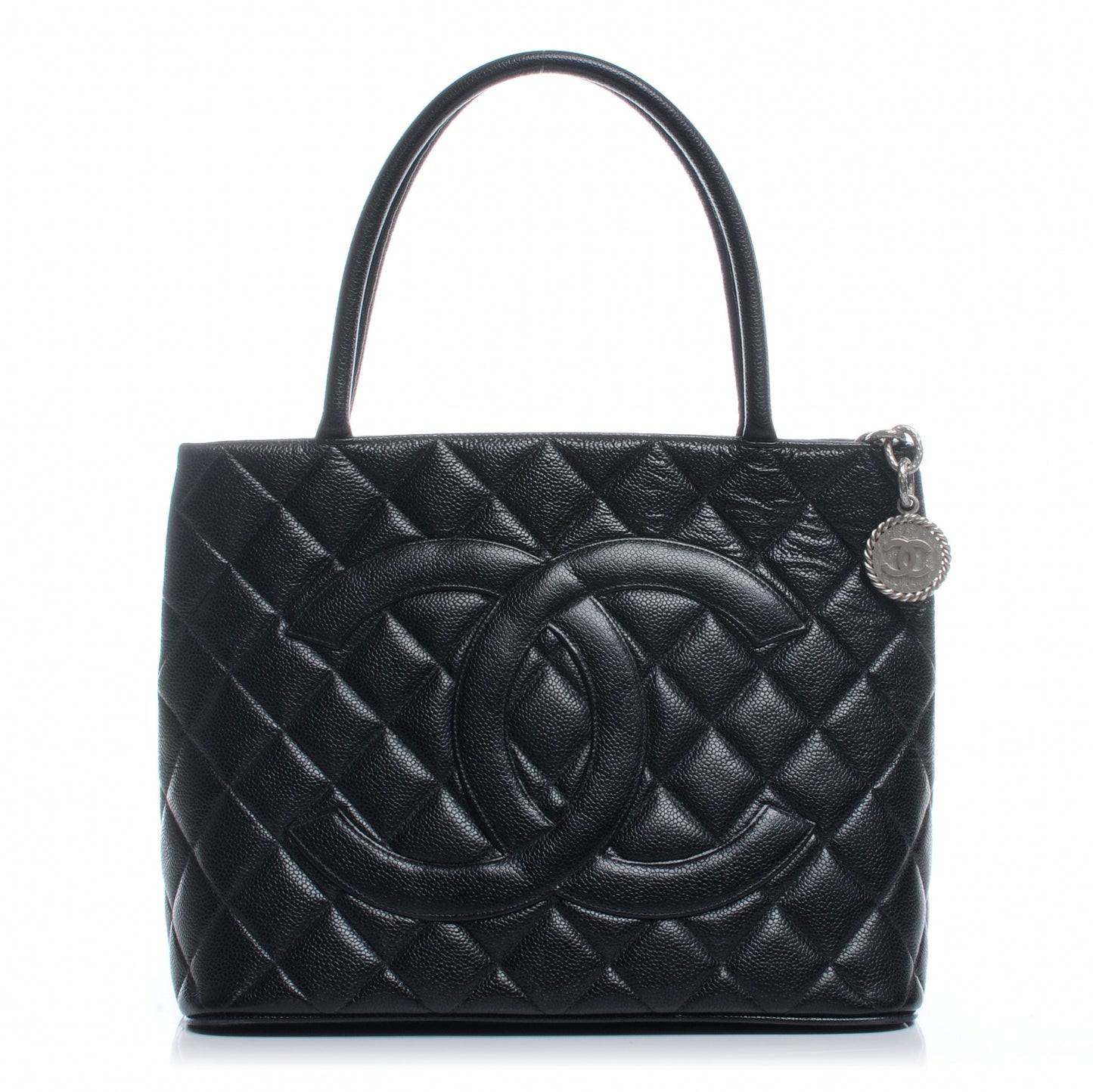 Caviar Medallion Tote Black