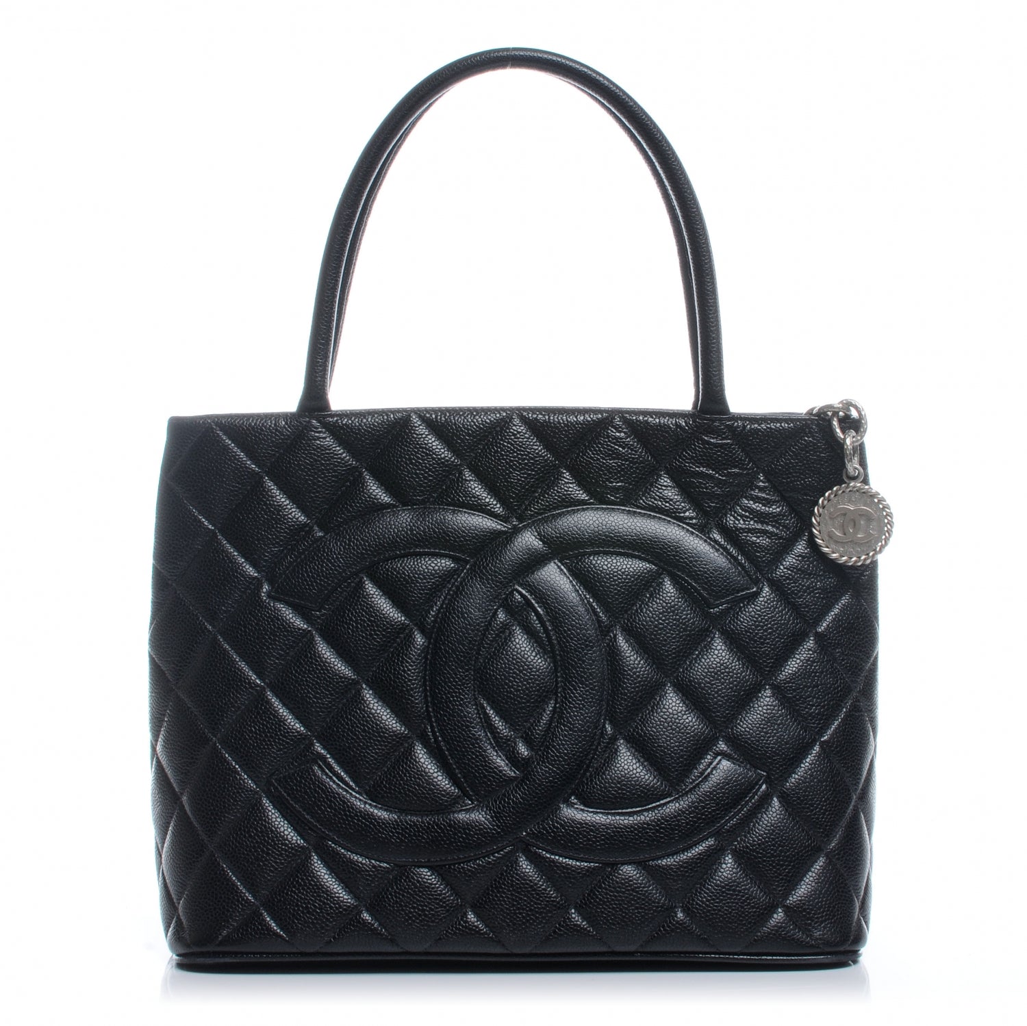 Chanel Caviar Medallion Tote Black 1 of 8