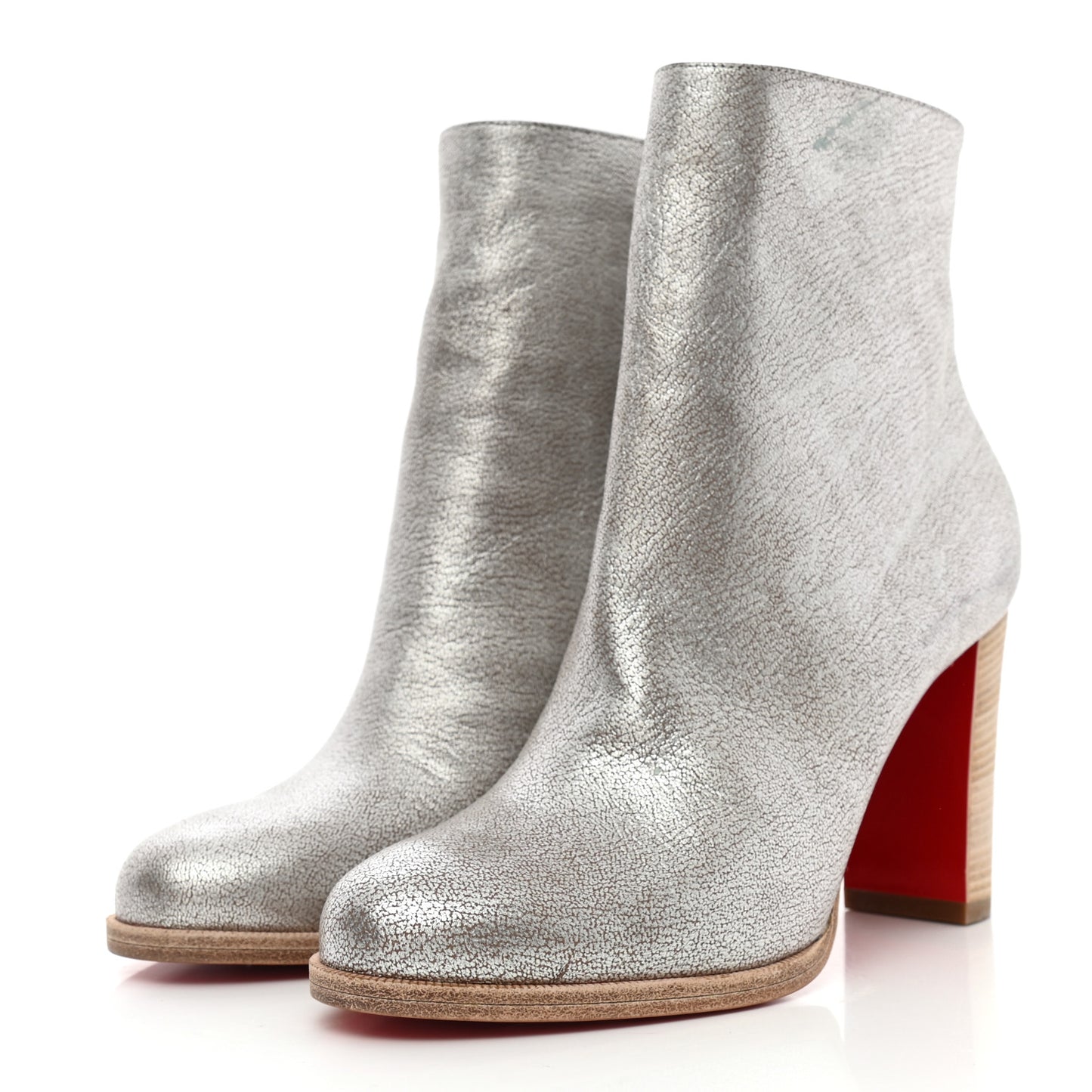 Kid Lame Washed Adox 85 Ankle Boots 36 Roche Grezzo Saponat