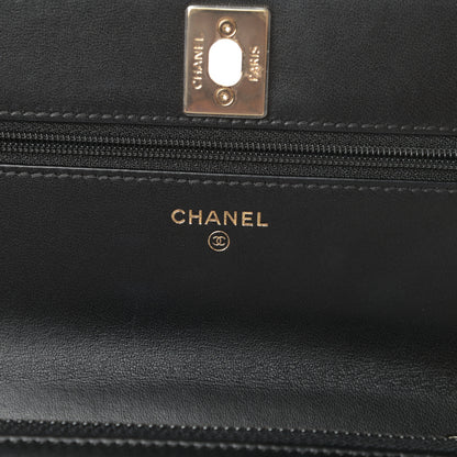 Chanel Lambskin Quilted Trendy CC Wallet On Chain WOC Black 6 of 15