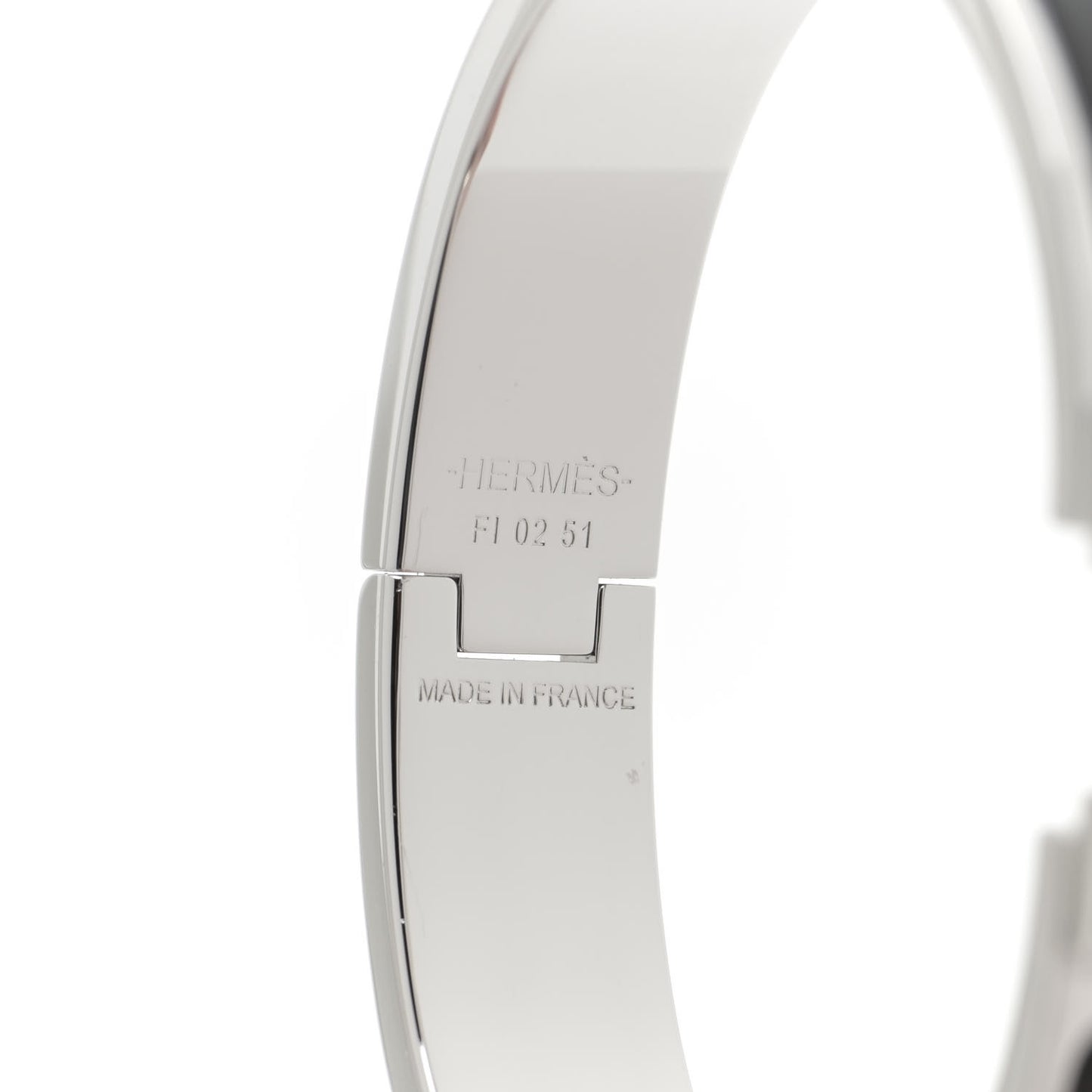 Enamel Narrow Clic Clac H Bracelet PM Black