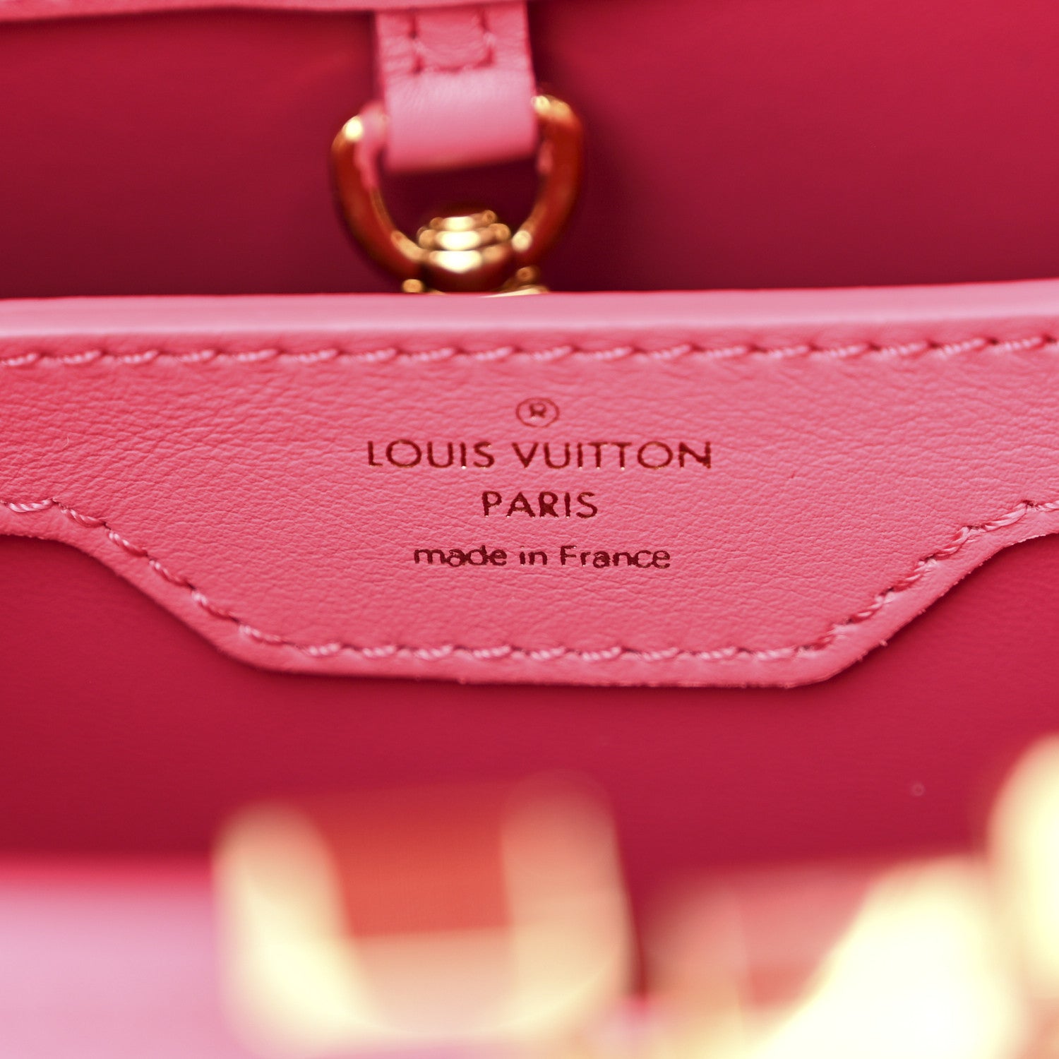 Louis Vuitton Calfskin LV Broderie Anglaise Capucines BB Pink 6 of 9