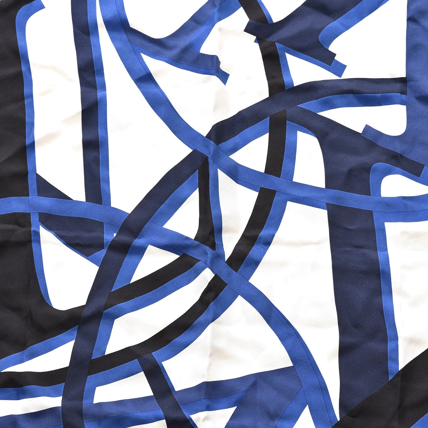 Louis Vuitton Silk Square Scarf White Blue 2 of 4