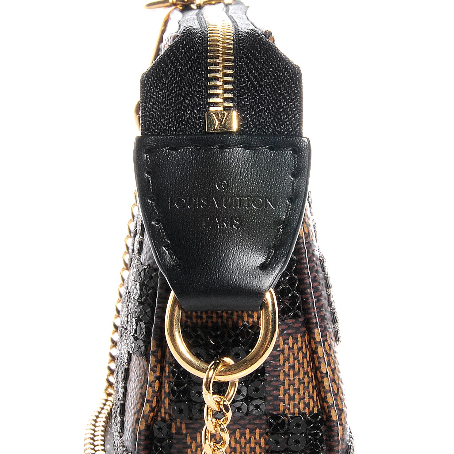 Louis Vuitton Damier Paillettes Mini Pochette Black 6 of 7