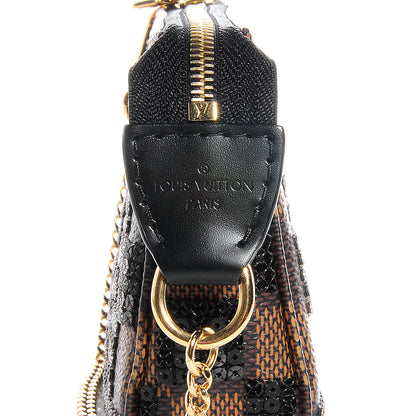 Louis Vuitton Damier Paillettes Mini Pochette Black 6 of 7