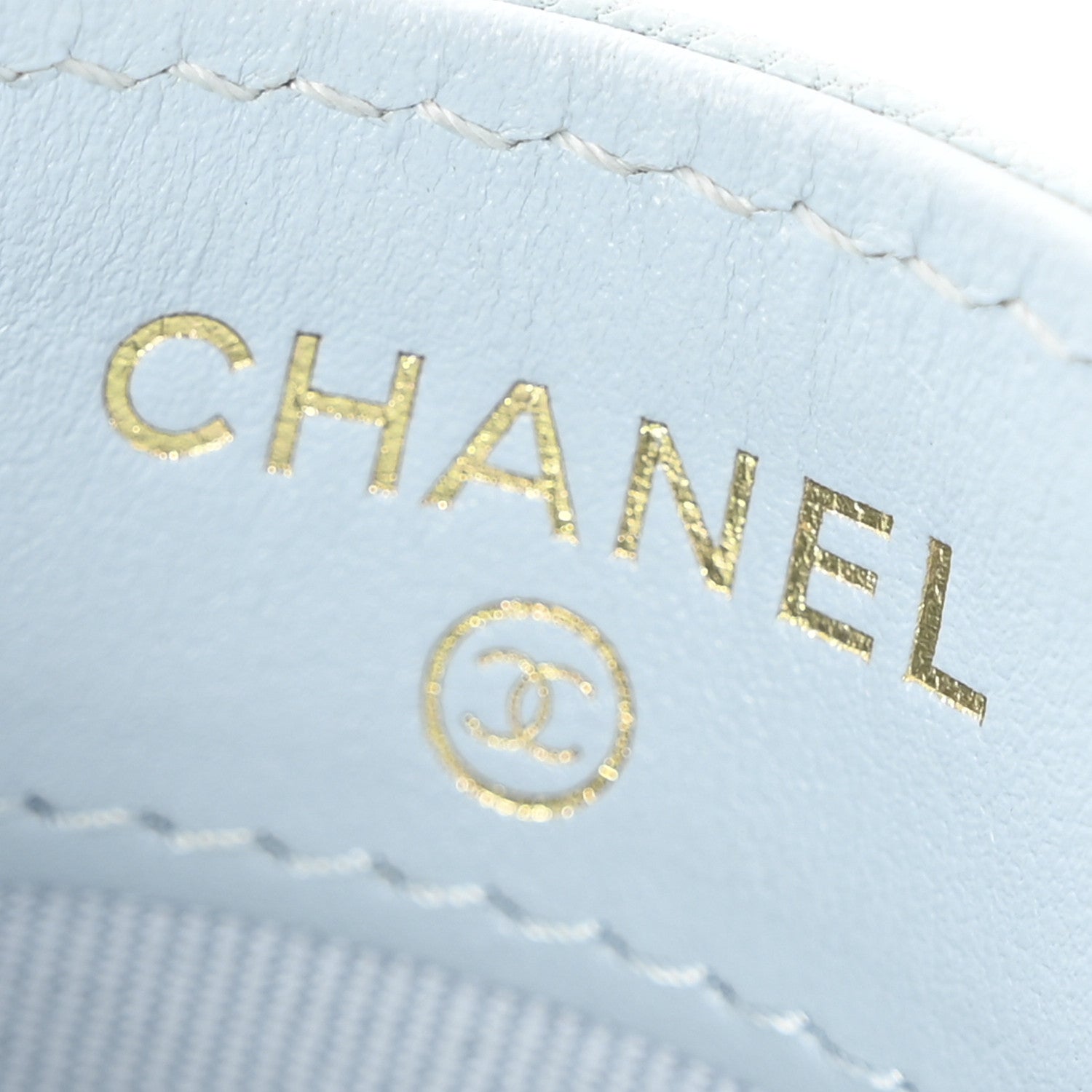 Chanel Lambskin Quilted Chanel 19 Card Holder Light Blue 6 of 11