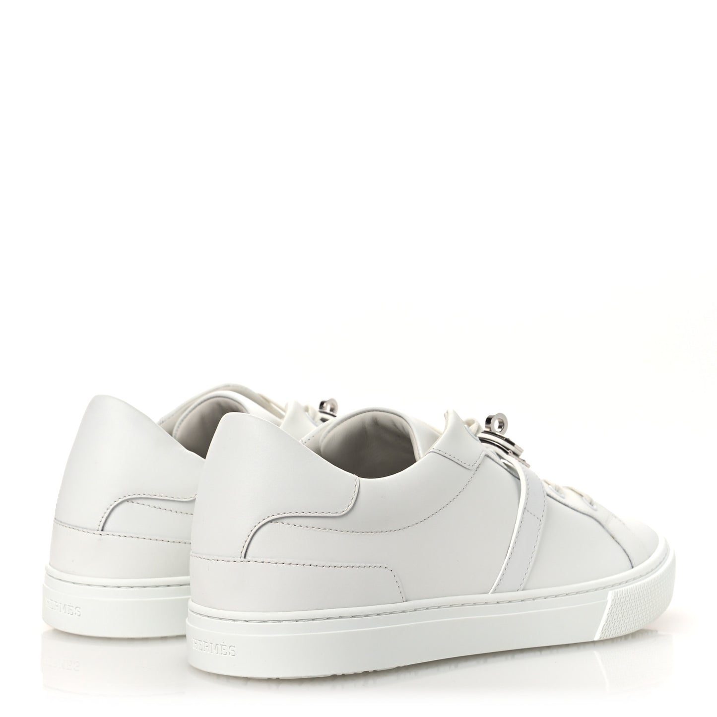 Calfskin Mens Day Sneakers 44 White