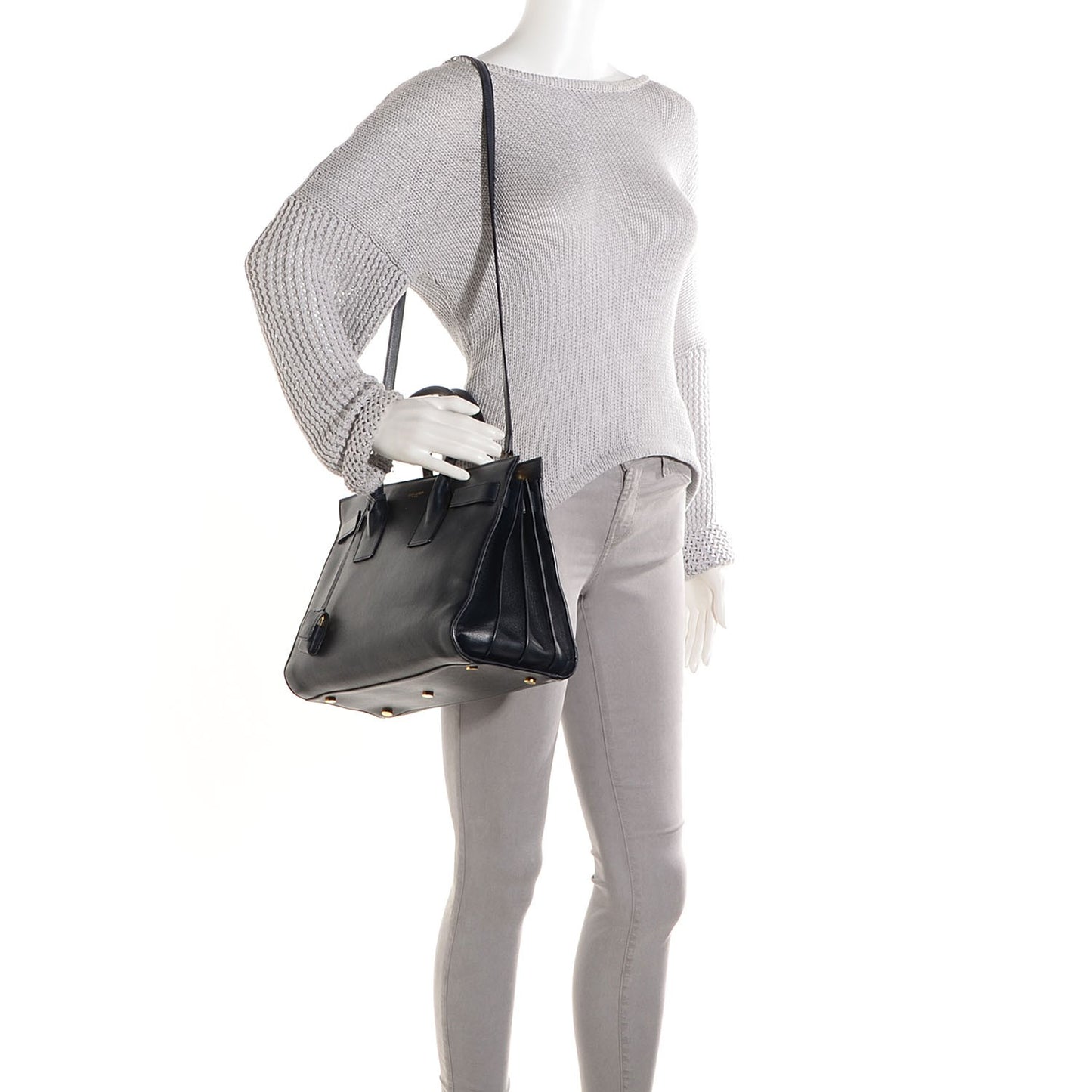 Calfskin Small Sac De Jour Navy