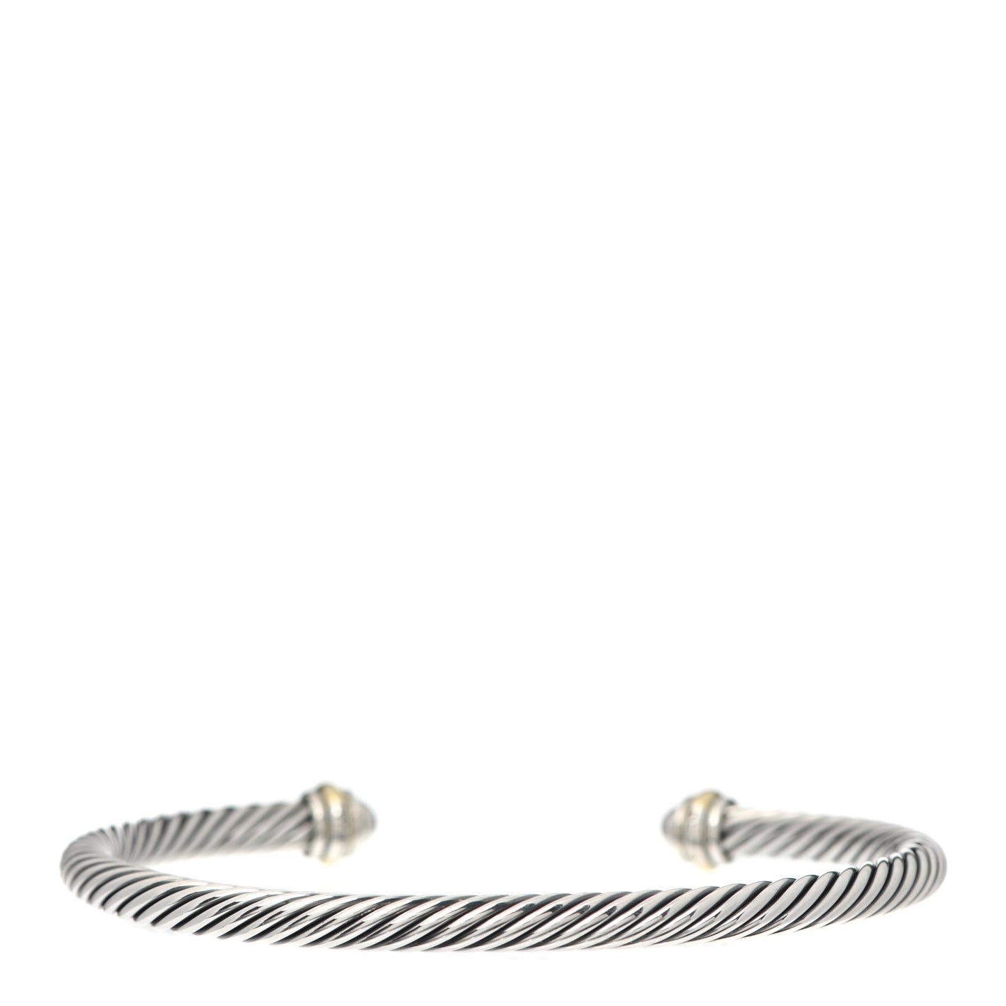 Sterling Silver 18K Yellow Gold 4mm Cable Classics Bracelet