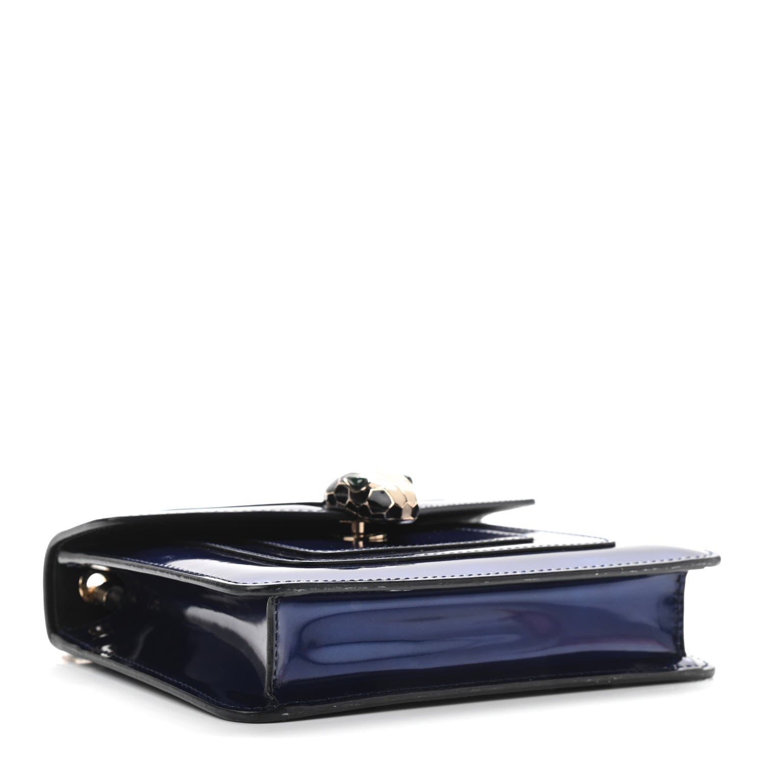 Bulgari Patent Serpenti Forever Crossbody Blue 4 of 10
