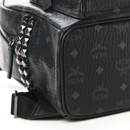 MCM Visetos Small Side Stud Stark Backpack Black 8 of 9