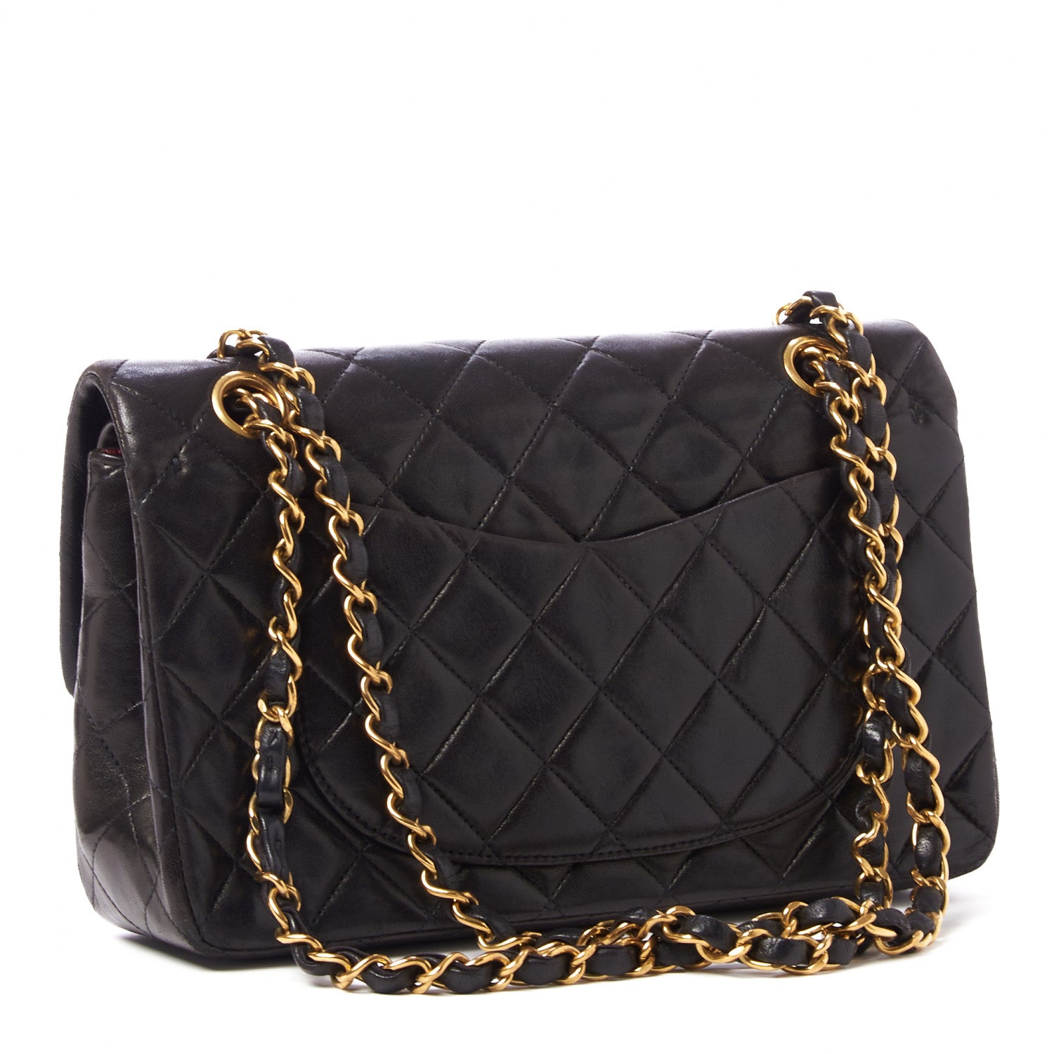 Chanel Lambskin Quilted Small Double Flap Black 2 of 9
