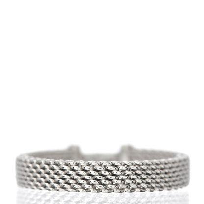 Tiffany Sterling Silver Diamond Narrow Somerset Ring 54 7 3 of 4