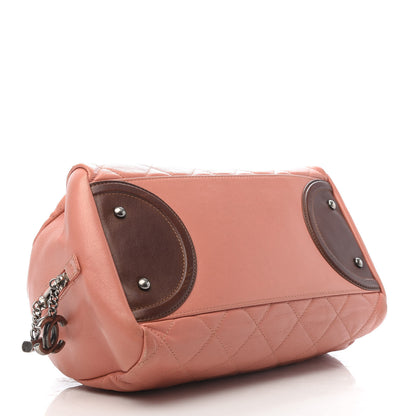 Chanel Calfskin Quilted Country Chic Bowler Pink 4 of 9