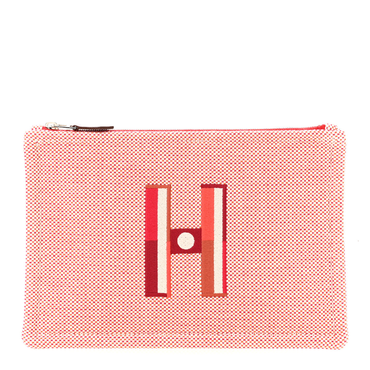 Hermes Toile Small Faubourg Corner Case Orange Framboise 1 of 8