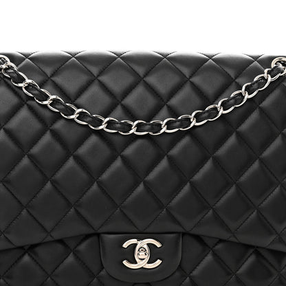 Chanel Lambskin Quilted Maxi Single Flap Black 8 of 13
