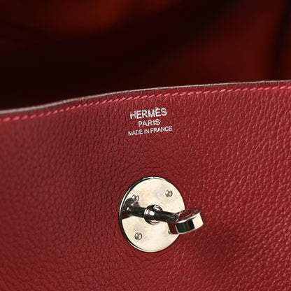 Hermes Taurillon Clemence Lindy 30 Rouge Vif 6 of 12
