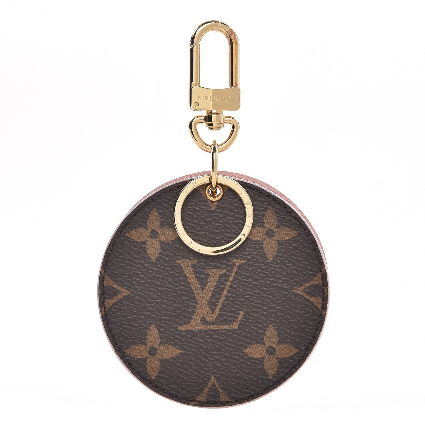 Monogram LV Mirror Key Holder Rose Ballerine