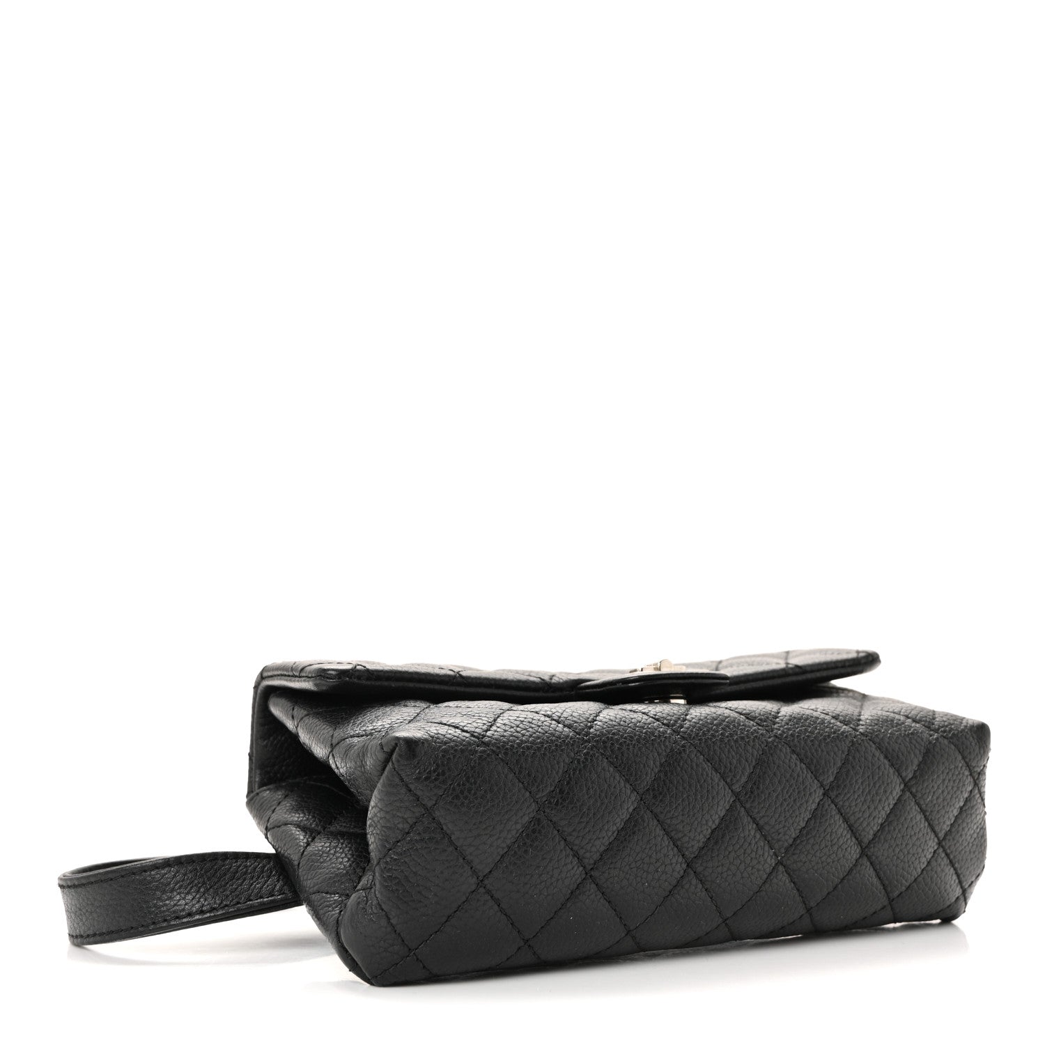 Chanel Grained Calfskin Quilted 2.55 Reissue Flap Belt Bag Clutch Black 6 of 19